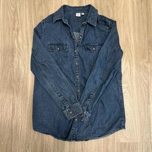 Denim Button-Up Shirt
